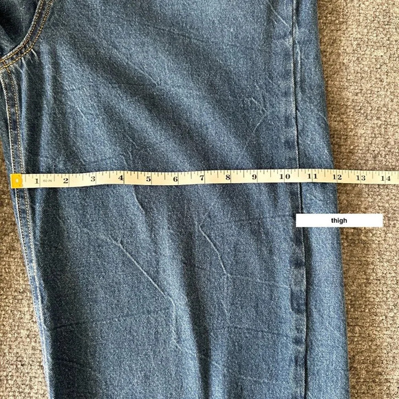 BDG Jeans Womens 28 Crinkle Blue Wash High Rise Loose Straight Leg Casual Denim - Picture 12 of 16